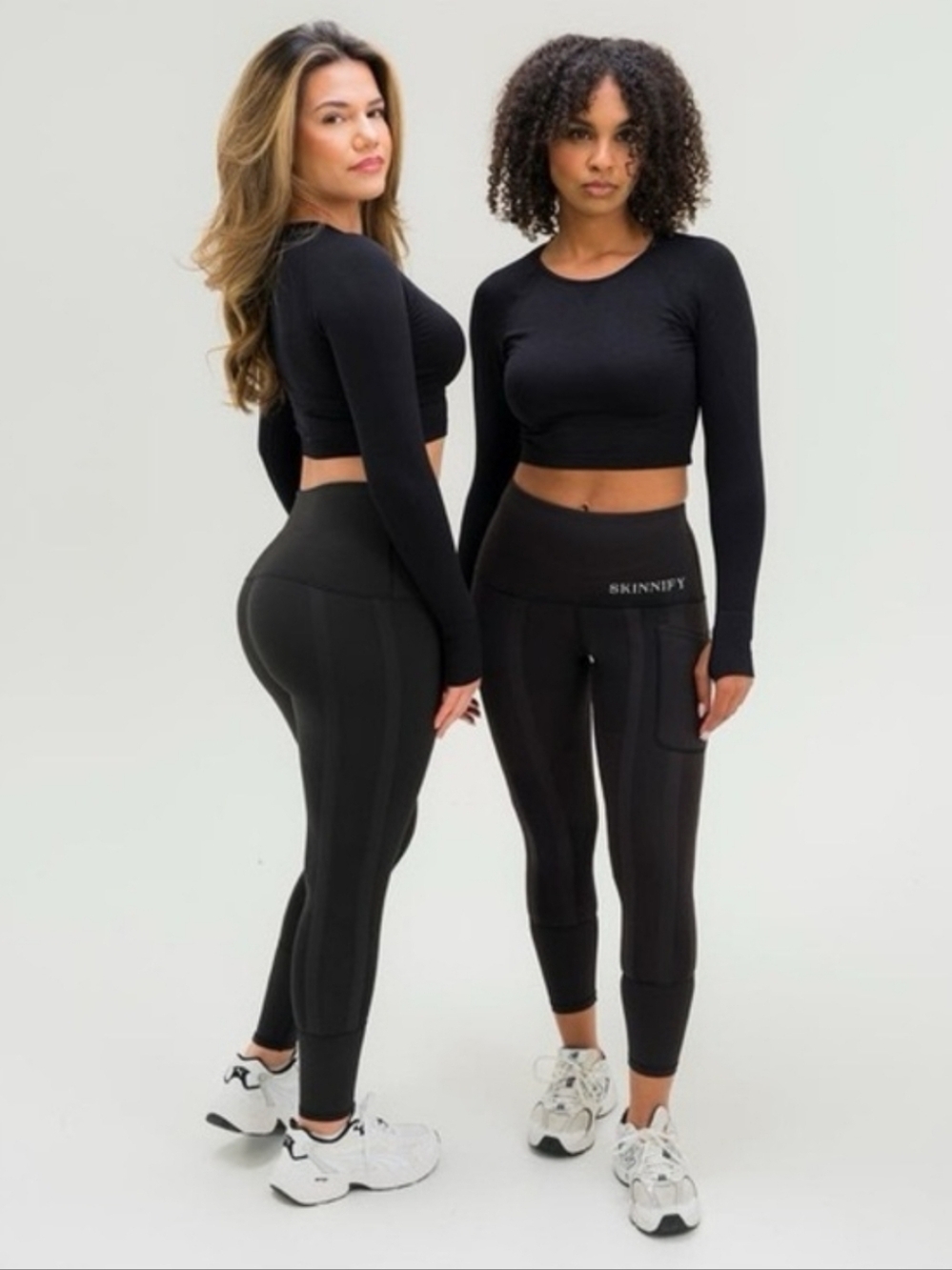 SKINNIFY Resistance Band Leggings Size L Black